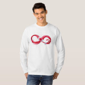 Unendlichkeit mit Rotwein T-Shirt (Vorne ganz)