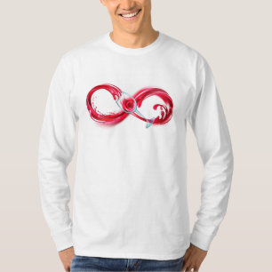 Unendlichkeit mit Rotwein T-Shirt