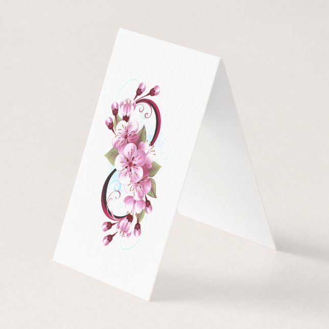 Unendlichkeit mit Sakura Blossom-Blume (Rückseite)