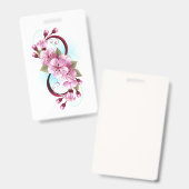 Unendlichkeit mit Sakura Blossom-Blume Ausweis (Vorder- & Rückseite)