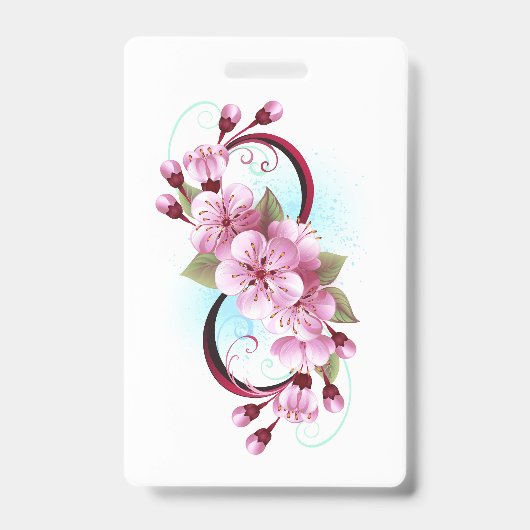 Unendlichkeit mit Sakura Blossom-Blume Ausweis (Vorderseite)
