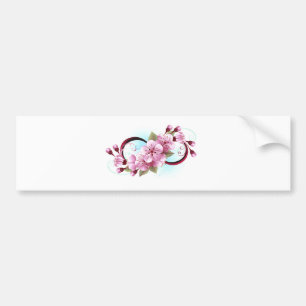 Unendlichkeit mit Sakura Blossom-Blume Autoaufkleber