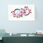 Unendlichkeit mit Sakura Blossom-Blume Banner (Messeveranstaltung)