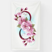 Unendlichkeit mit Sakura Blossom-Blume Banner (Vertikal)