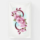 Unendlichkeit mit Sakura Blossom-Blume Banner (Vertikal)