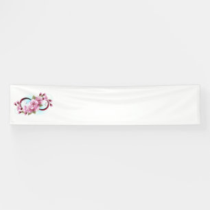 Unendlichkeit mit Sakura Blossom-Blume Banner