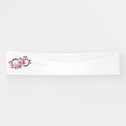 Unendlichkeit mit Sakura Blossom-Blume Banner (Horizontal)