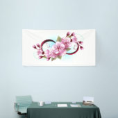 Unendlichkeit mit Sakura Blossom-Blume Banner (Messeveranstaltung)