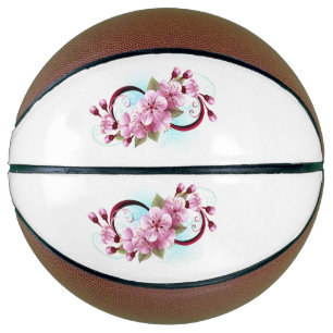 Unendlichkeit mit Sakura Blossom-Blume Basketball