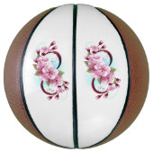 Unendlichkeit mit Sakura Blossom-Blume Basketball (Vertikal)