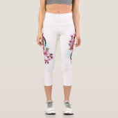 Unendlichkeit mit Sakura Blossom-Blume Capri Leggings (Vorderseite)