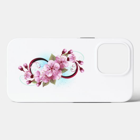 Unendlichkeit mit Sakura Blossom-Blume Case-Mate iPhone Hülle (Rückseite (Horizontal))