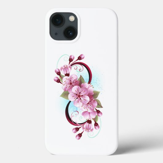 Unendlichkeit mit Sakura Blossom-Blume Case-Mate iPhone Hülle (Rückseite)