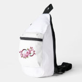 Unendlichkeit mit Sakura Blossom-Blume Crossbody Bag (Rechte Ecke)