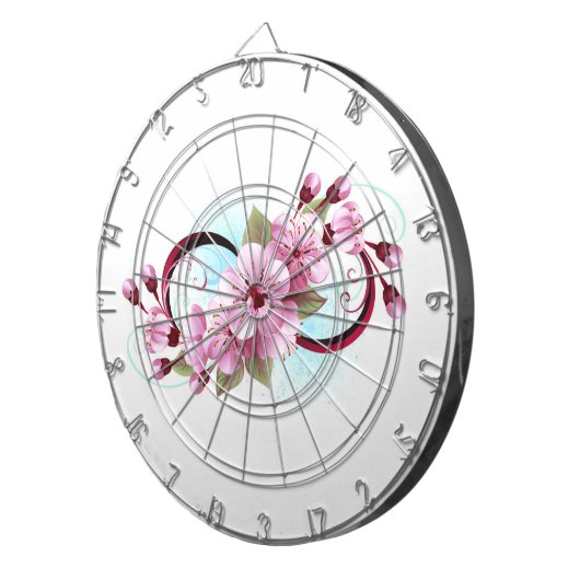 Unendlichkeit mit Sakura Blossom-Blume Dartscheibe (Vorderseite rechts)