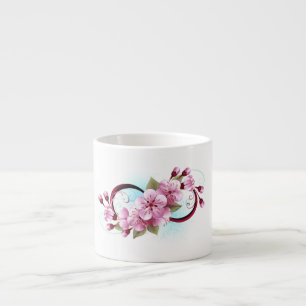 Unendlichkeit mit Sakura Blossom-Blume Espressotasse