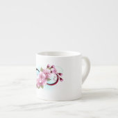 Unendlichkeit mit Sakura Blossom-Blume Espressotasse (Vorderseite Rechts)