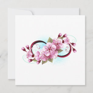Unendlichkeit mit Sakura Blossom-Blume Feiertagskarte