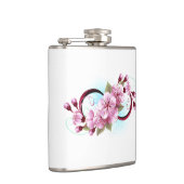 Unendlichkeit mit Sakura Blossom-Blume Flachmann (Rechts)