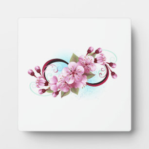 Unendlichkeit mit Sakura Blossom-Blume Fotoplatte
