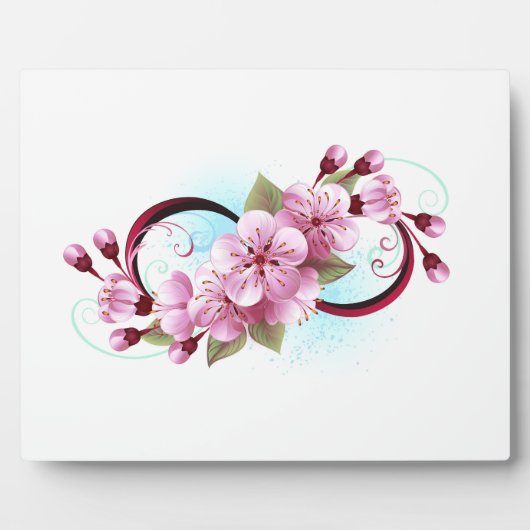 Unendlichkeit mit Sakura Blossom-Blume Fotoplatte (Vorderseite)