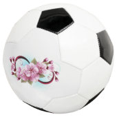Unendlichkeit mit Sakura Blossom-Blume Fußball (Dreiviertel)