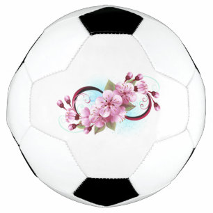 Unendlichkeit mit Sakura Blossom-Blume Fußball