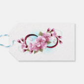 Unendlichkeit mit Sakura Blossom-Blume Geschenkanhänger (Rückseite Horizontal)