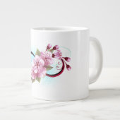 Unendlichkeit mit Sakura Blossom-Blume Jumbo-Tasse (Vorderseite Rechts)