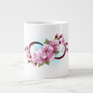 Unendlichkeit mit Sakura Blossom-Blume Jumbo-Tasse