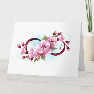Unendlichkeit mit Sakura Blossom-Blume Karte