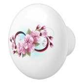 Unendlichkeit mit Sakura Blossom-Blume Keramikknauf (Rechts)