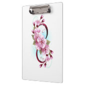 Unendlichkeit mit Sakura Blossom-Blume Klemmbrett (Links)