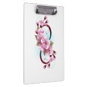 Unendlichkeit mit Sakura Blossom-Blume Klemmbrett (Rechts)