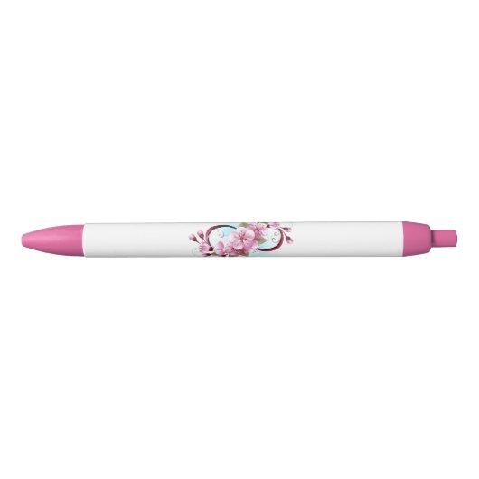 Unendlichkeit mit Sakura Blossom-Blume Kugelschreiber (Vorderseite)