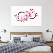 Unendlichkeit mit Sakura Blossom-Blume Leinwanddruck (Insitu (Schlafzimmer))