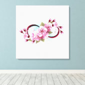 Unendlichkeit mit Sakura Blossom-Blume Leinwanddruck (Insitu (Holzboden))