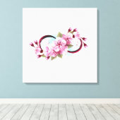 Unendlichkeit mit Sakura Blossom-Blume Leinwanddruck (Insitu (Holzboden))