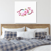 Unendlichkeit mit Sakura Blossom-Blume Leinwanddruck (Insitu (Schlafzimmer))