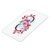 Unendlichkeit mit Sakura Blossom-Blume Magnet (Linke Seite)