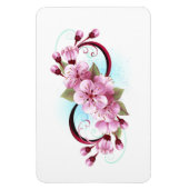 Unendlichkeit mit Sakura Blossom-Blume Magnet (Vertikal)