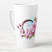Unendlichkeit mit Sakura Blossom-Blume Milchtasse (Linke Ecke)