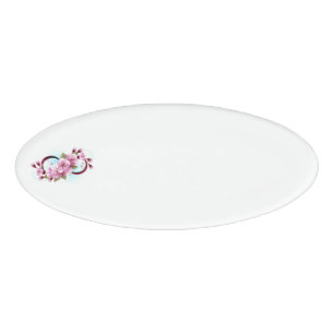 Unendlichkeit mit Sakura Blossom-Blume Namenschild