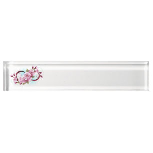 Unendlichkeit mit Sakura Blossom-Blume Namensplakette