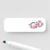 Unendlichkeit mit Sakura Blossom-Blume Namensschild (Beispiel)