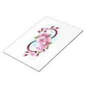 Unendlichkeit mit Sakura Blossom-Blume Notizblock (angewinkelt)