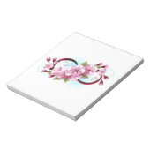 Unendlichkeit mit Sakura Blossom-Blume Notizblock (Rotiert)