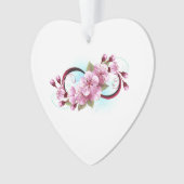 Unendlichkeit mit Sakura Blossom-Blume Ornament (Vorderseite)