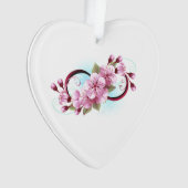 Unendlichkeit mit Sakura Blossom-Blume Ornament (Vorderseite)