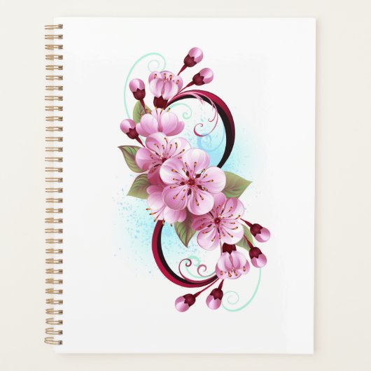 Unendlichkeit mit Sakura Blossom-Blume Planer (Vorderseite)